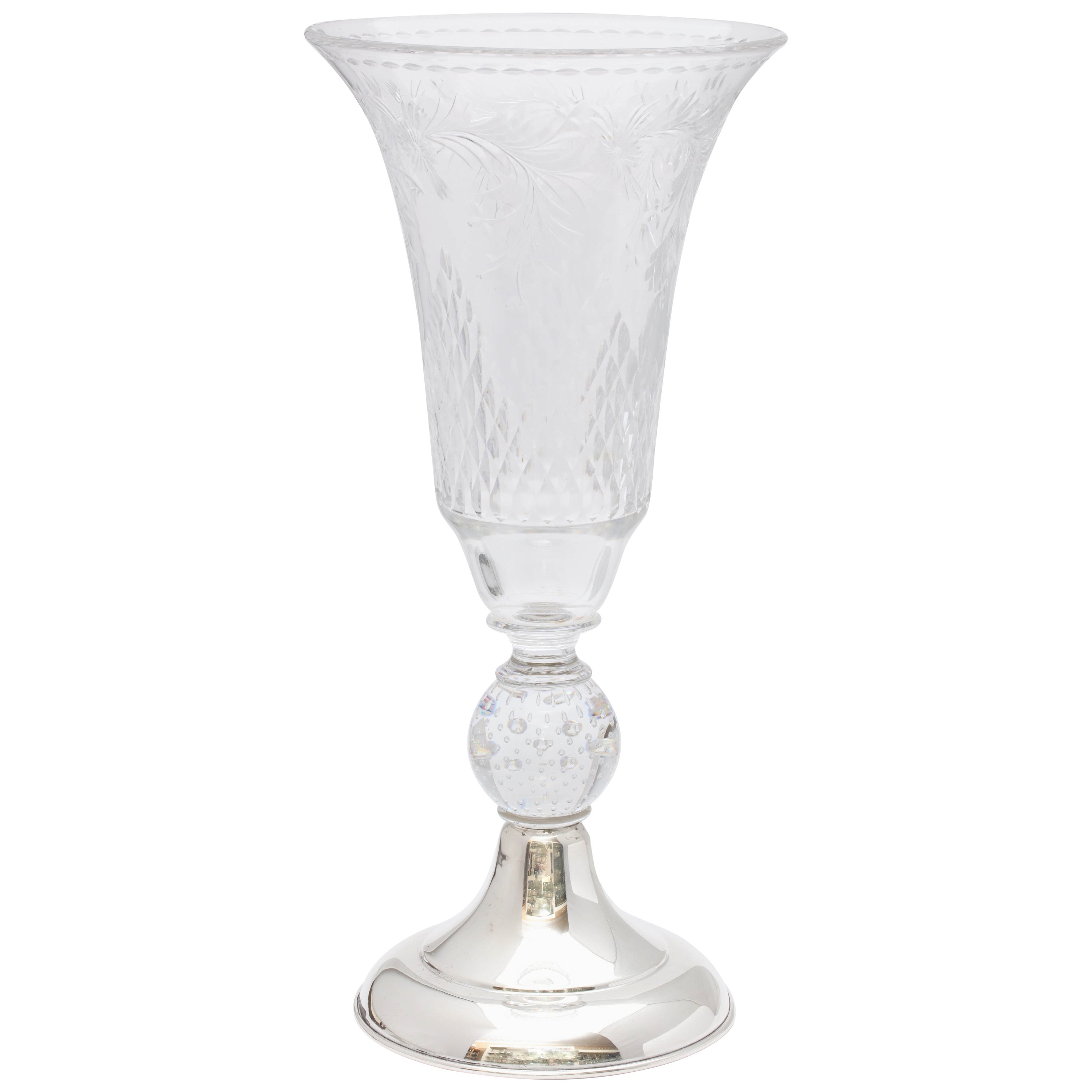 Large Continental SilverMounted Crystal Vase at 1stDibs