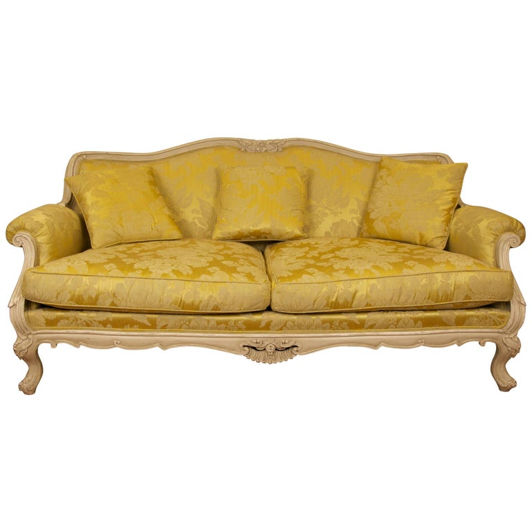Hand Carved, Louis XV Style Sofa Made By La Maison London For Sale