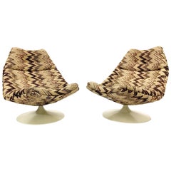 Pair of Swivel Lounge Chairs by Geoffrey Harcourt for Artifort