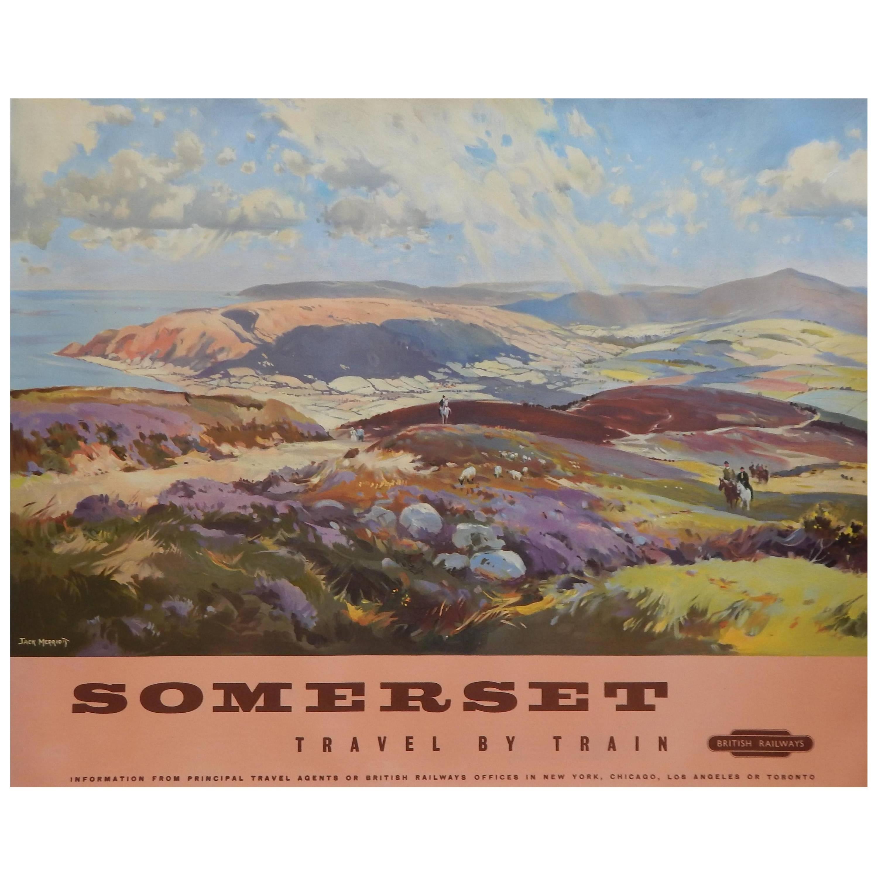 Original Vintage British Railways Poster - Somerset - Travel by Train