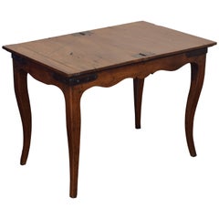 Antique French LXV Period Walnut, Oak, and Inlaid Table De Jeux, Mid-18th Century