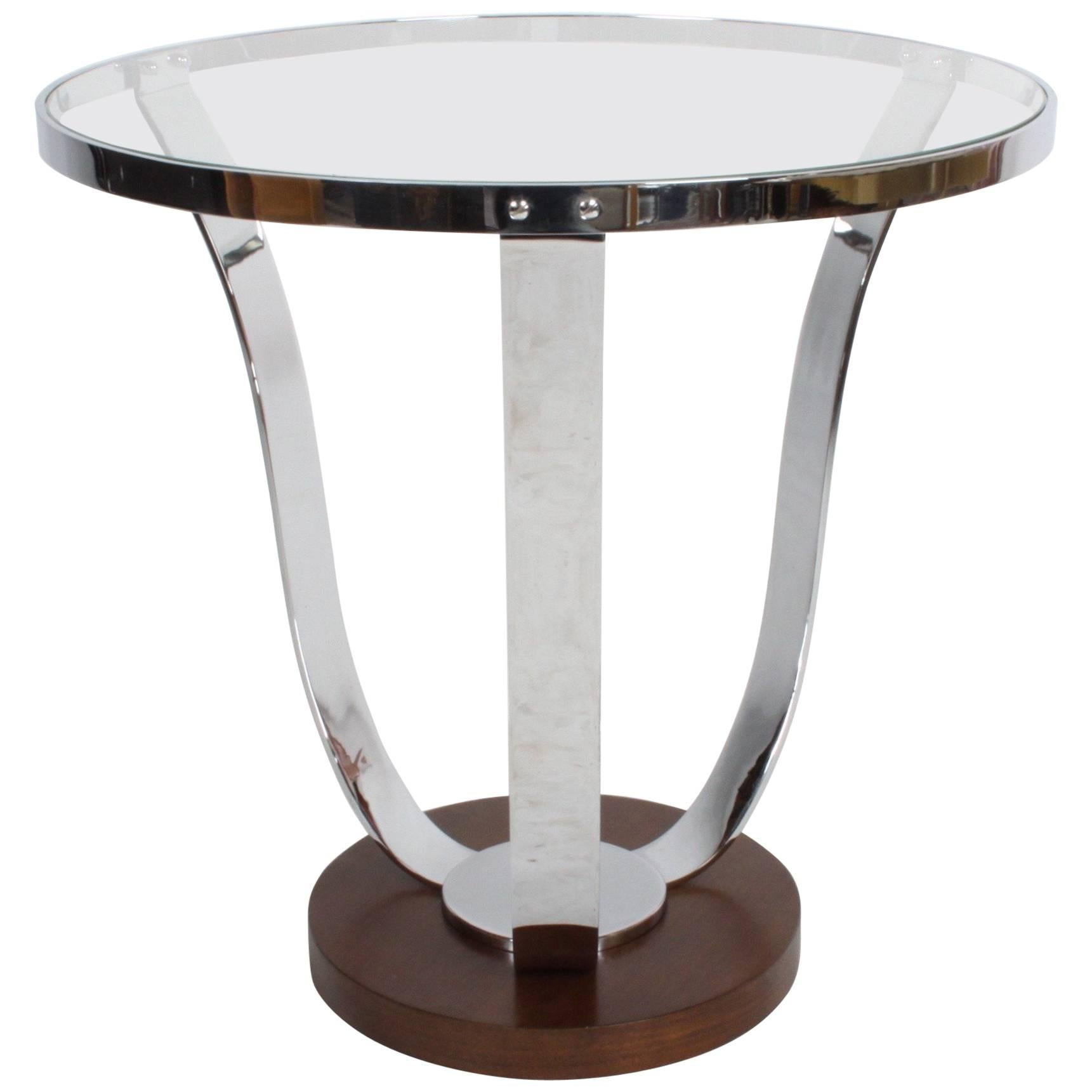 Machine Age or Art Deco Side Table in the Style of Donald Deskey For Sale