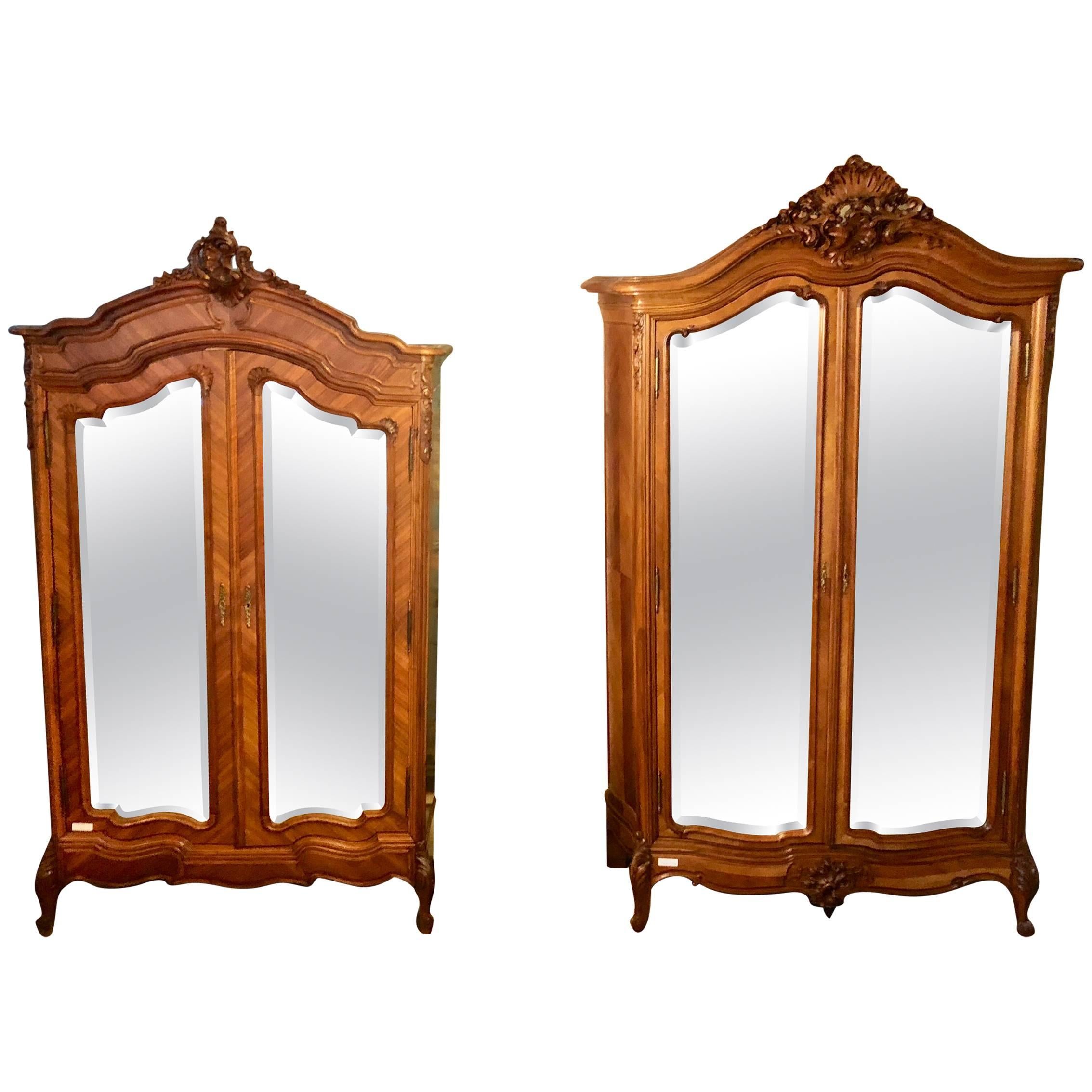 Compatible Pair of Louis XV Style King and Queen Armories