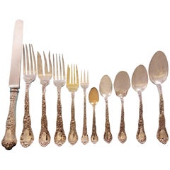 Retro Meadow by Gorham Sterling Silver Flatware Set for 12 Service 176 pieces Dinner