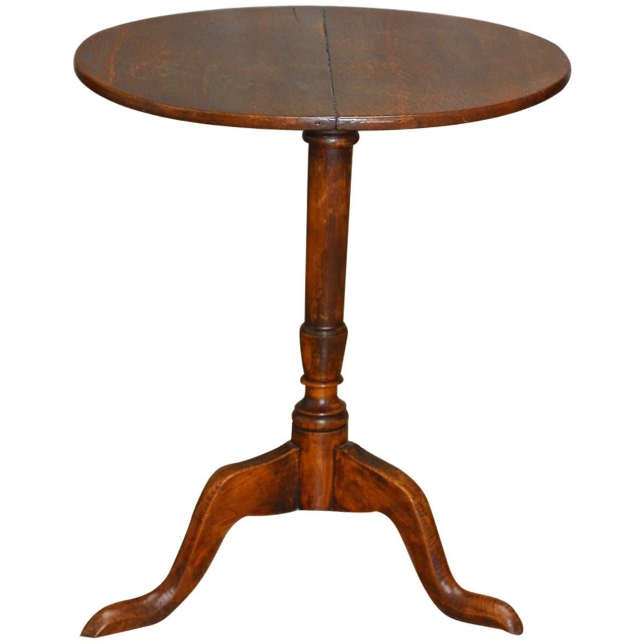 19th Century Georgian Tilt Top Mahogany Tea Table 