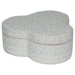 Trefoil Shaped Upholstered Ottoman 