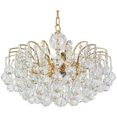 Beautiful Christoph Palme Chandelier Midcentury Crystal Balls, 1970s