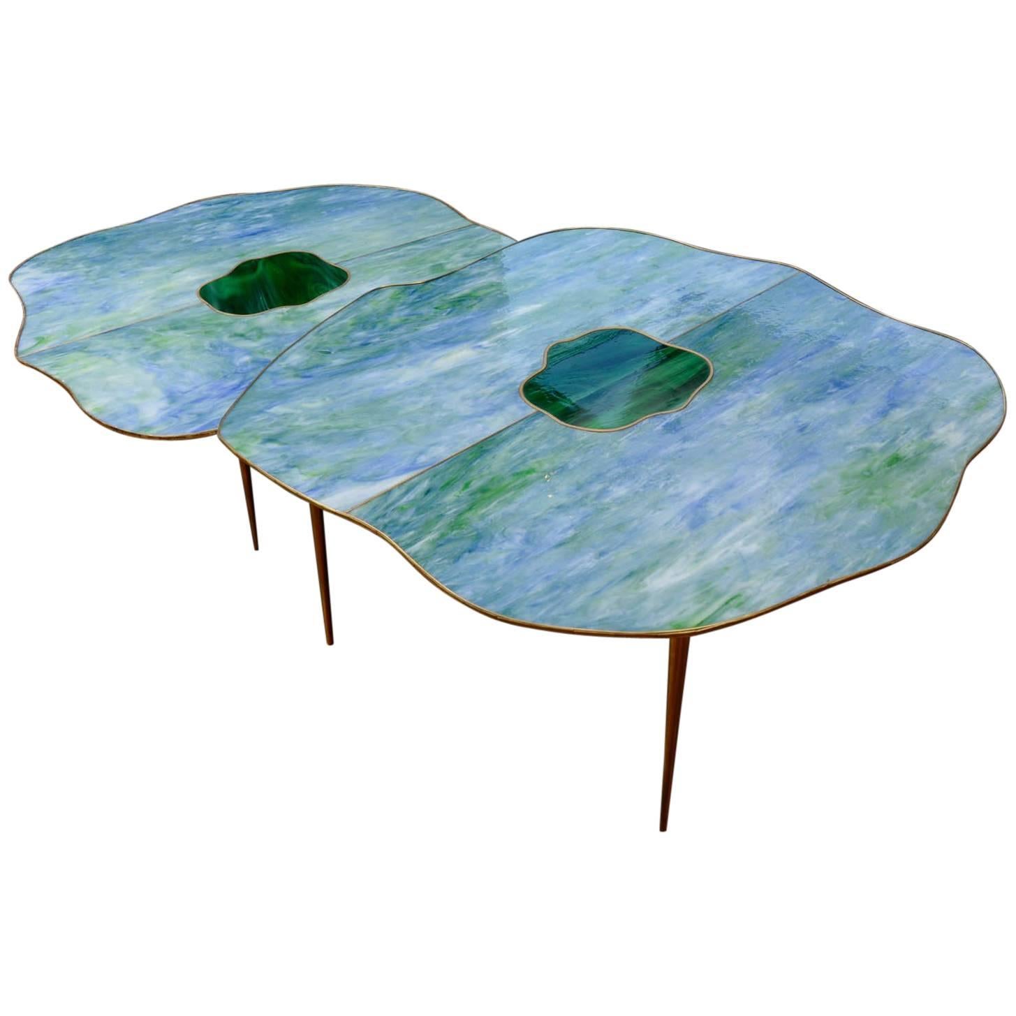 Pair of Mirror Free Shape Low Tables