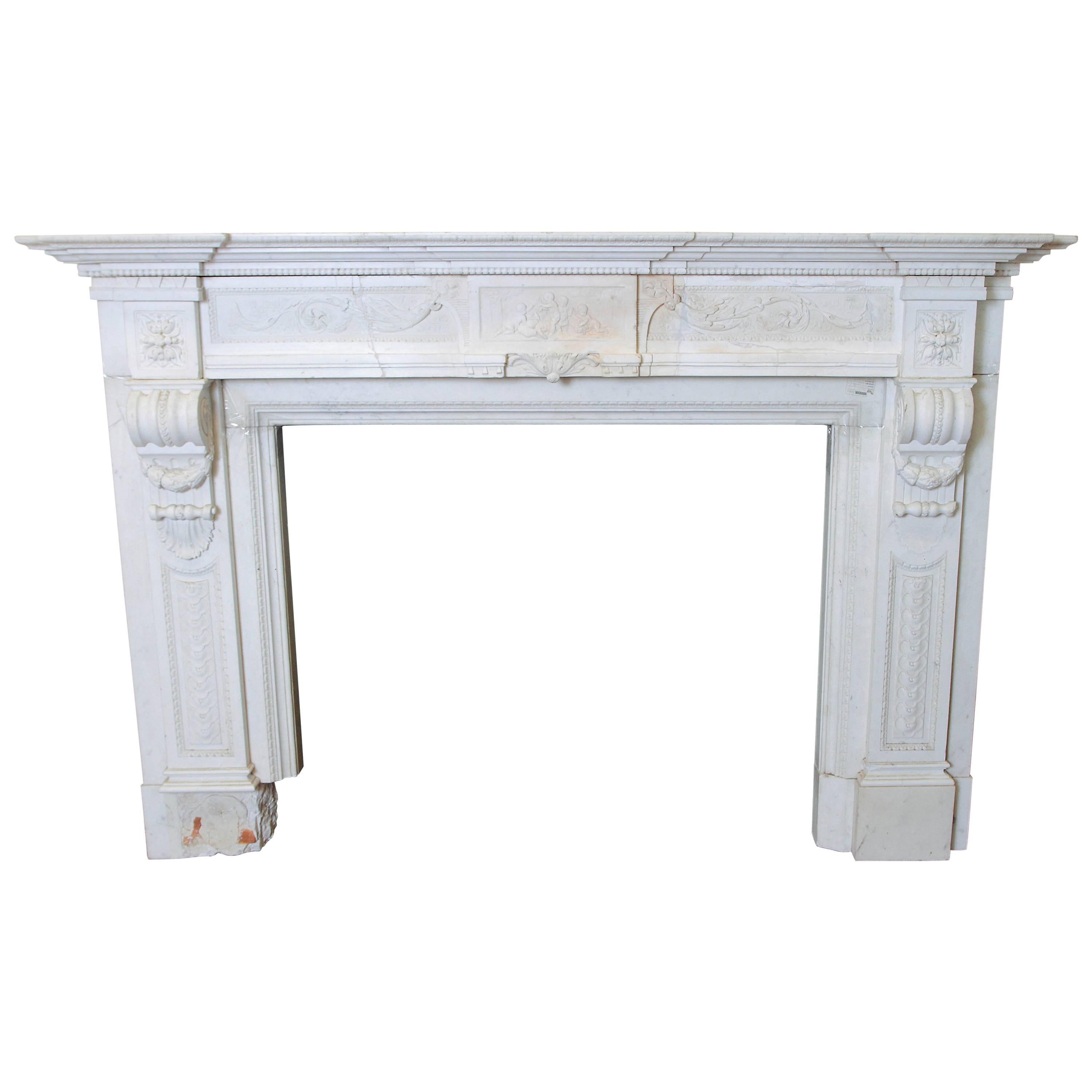 Late 18th Century Louis XVI Style Mantel For Sale