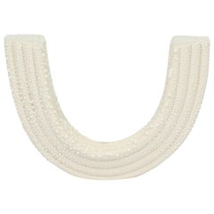 Contemporary Handmade Arch Incense Holder Tabletop-White Dew Glaze