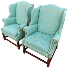 Pair of Henredon Wing Back Chairs