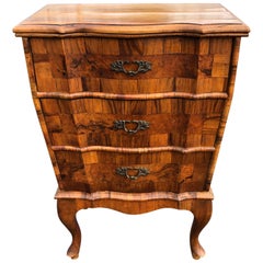 Italianate Olive Wood and Fruit Wood Chest of Drawers