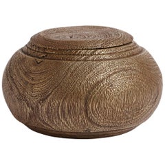 Unique Decorative Cast Bronze Bowl Featuring a Textured Surface
