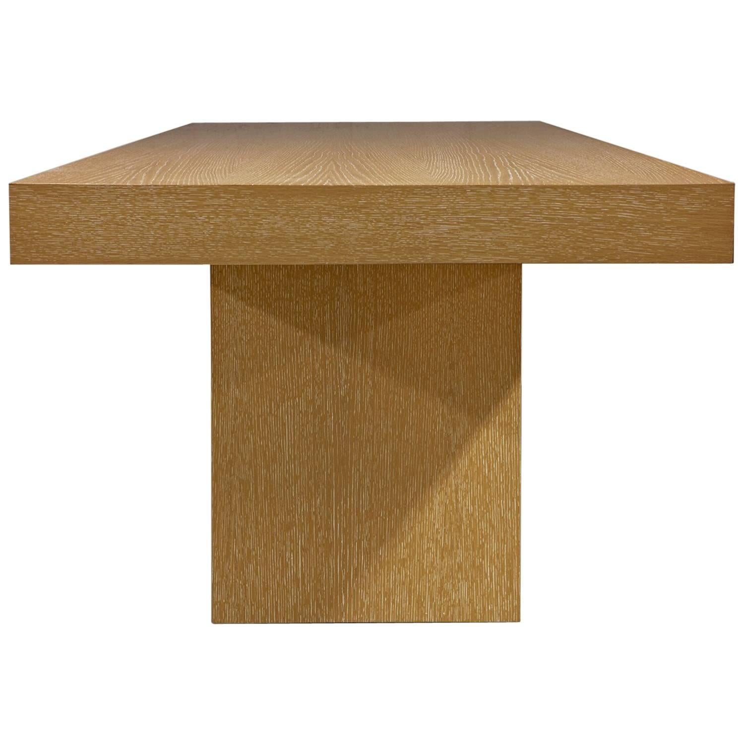 Modern Sabbia Desk in Cerused Rift Oak by Aguirre Design For Sale