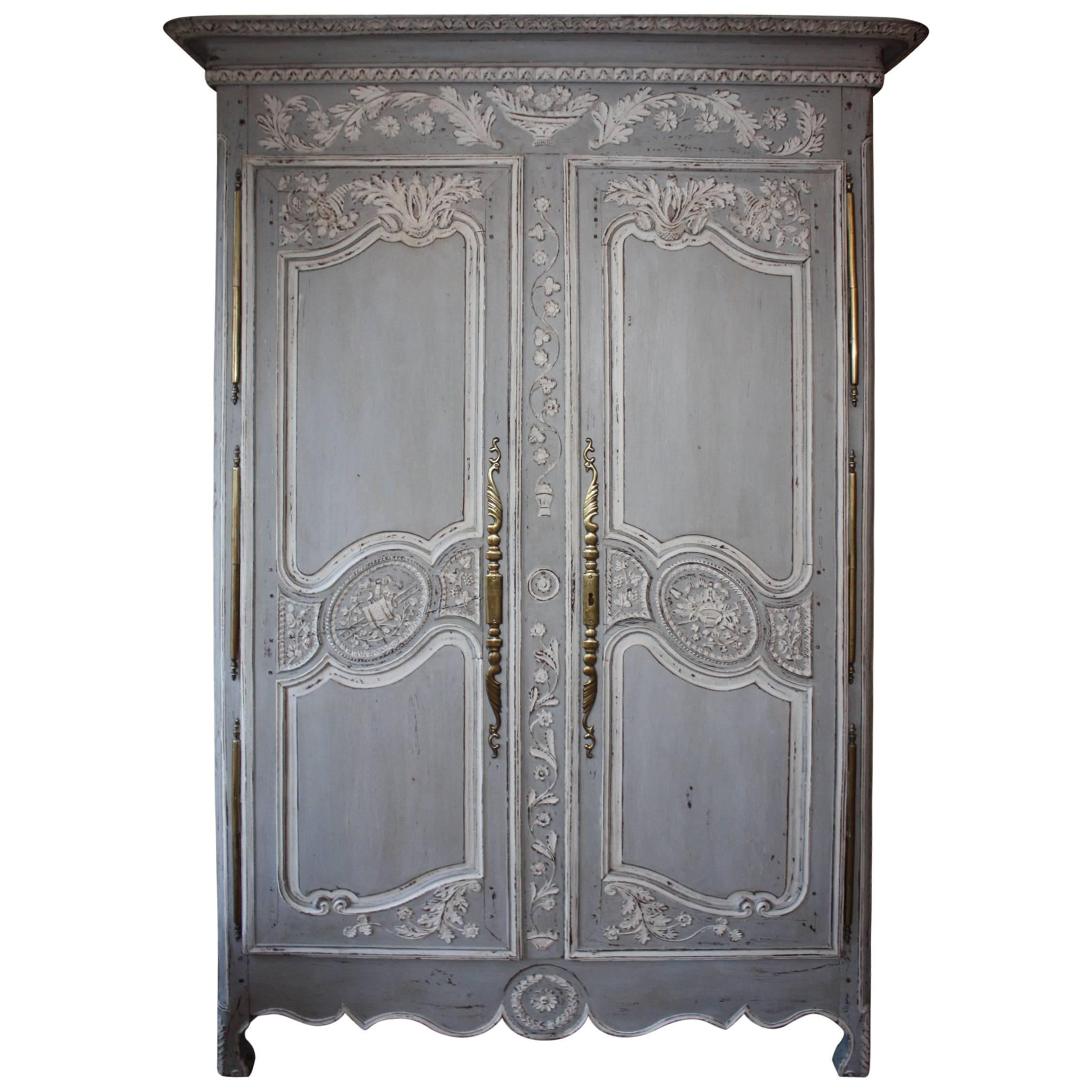 Painted Louis XV Armoire