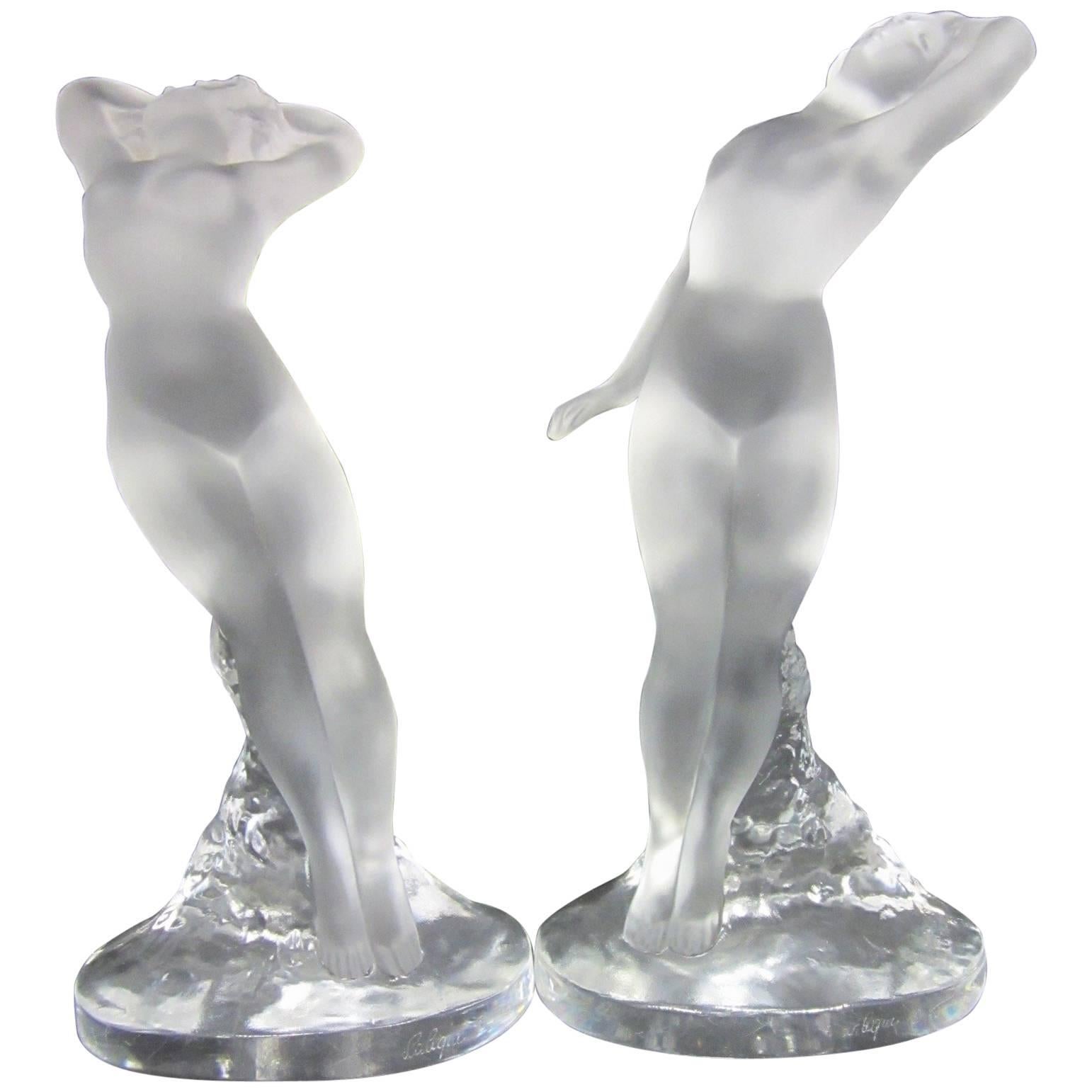 Pair of Lalique Dancers