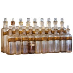 Set of 19 Late 19th Century Apothecary Bottles