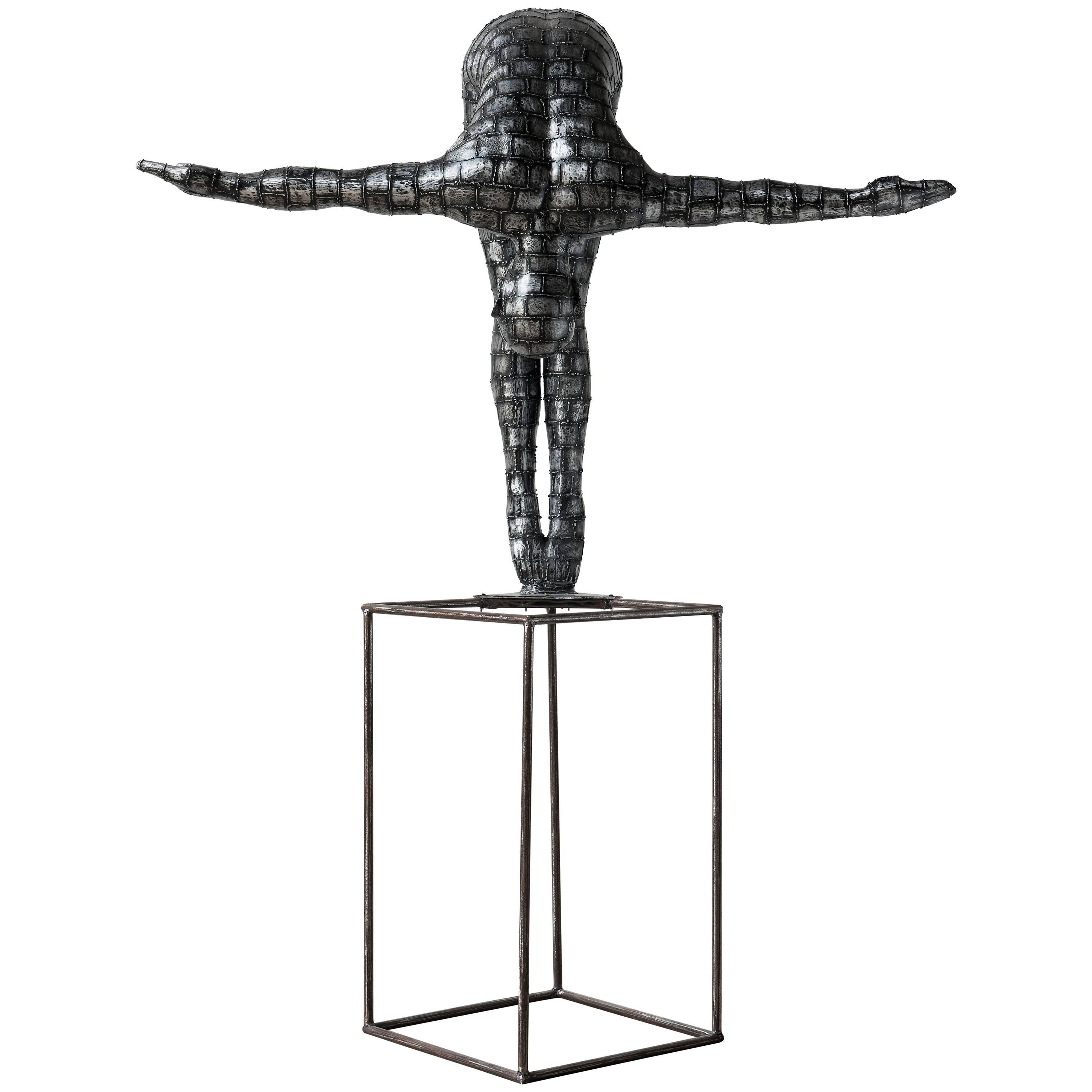 Modern Sculpture "The Diver" in Aluminum  For Sale