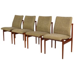 Set of Four Teak Dining Chairs by Thereca, 1960s
