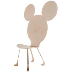 Contemporary Brazilian Design Mickey Chair in Polished Steel by Alê Jordão