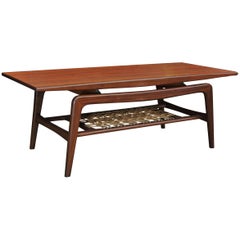 1960s Teak Scandinavian Coffee Table by Samcom Manufacturer 1960s Teak Scandinavian Coffee Table by Samcom Manufacturer