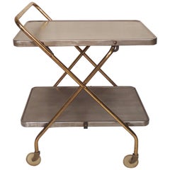 Vintage Restored Metal Rolling Cart