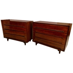 Pair of Mid-Century Modern Chests or Commodes, Milo Baughman for Drexel