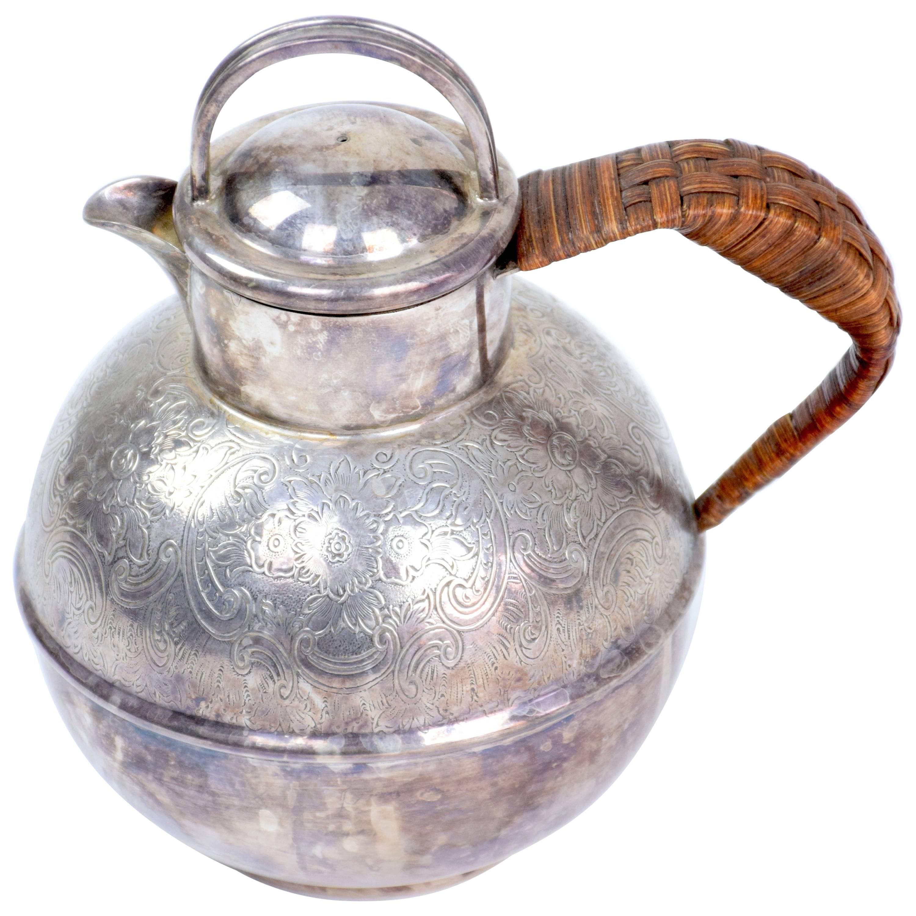 Silver Plate English Antique Small Silver Pitcher or Teapot by Bailey Banks & Biddle