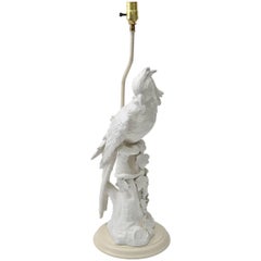 Table Lamp, Parrot Figure in White