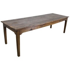 Long Antique French Pine Farm Table