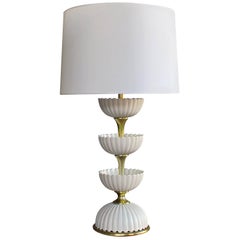 Chic American Ceramic 'Lotus' Lamp by Gerald Thurston for Lightolier