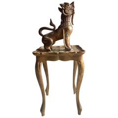 Seville Gilt Occasional Table with Matching Dragon Cabriole Legs