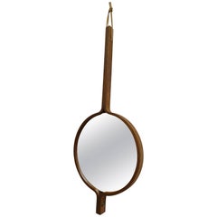 Hand Mirror with Teak Frame by Hans-Agne Jakobsson, Markaryd, Sweden
