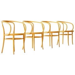 Ensemble de quatre fauteuils Thonet Classic n° 209 en bois de Bentwood Bauhaus