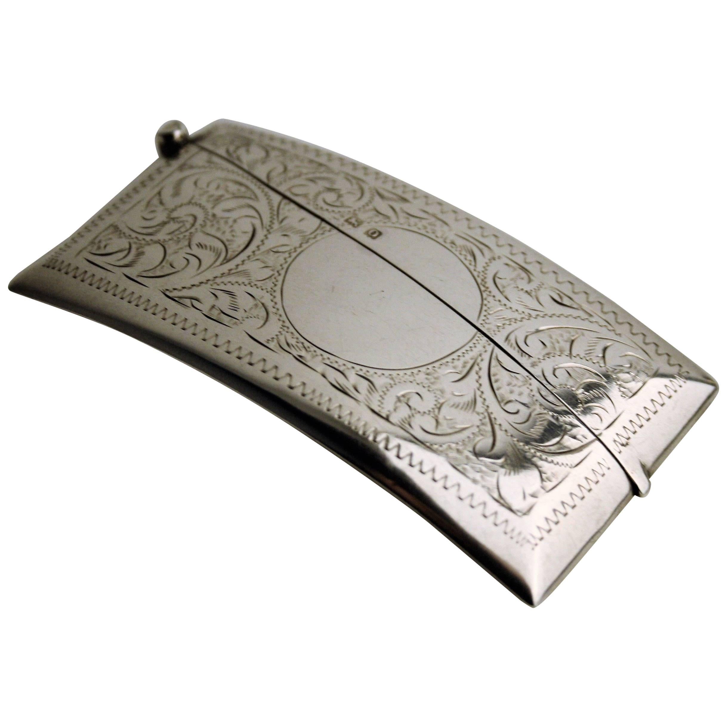 Early 20th Century Sterling Silver Business Card Holder