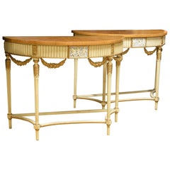 Decorative Pair of French Console Tables