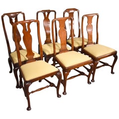Harlequin Set of Six George II Walnut Dining Chairs