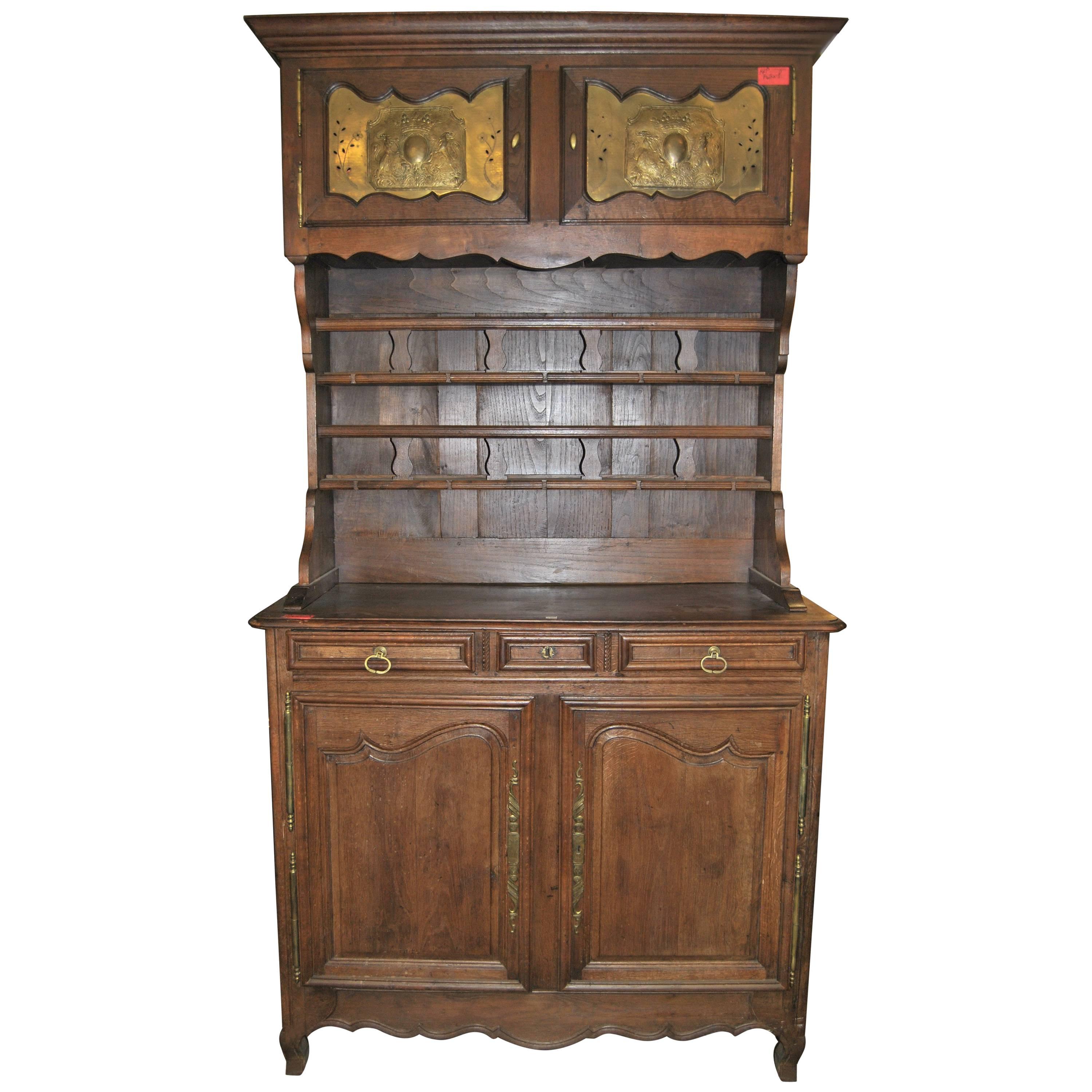 Painted Antique American Country Cupboard For Sale at 1stdibs