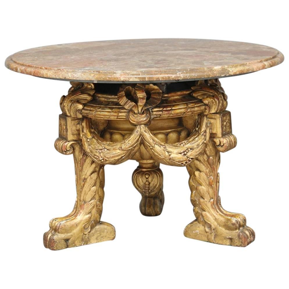Mid-20th Century Marble Top Occasional Table