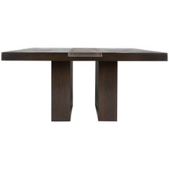 Valentine Dining Table Contemporary Split Bamboo and Steel by Aguirre Design
