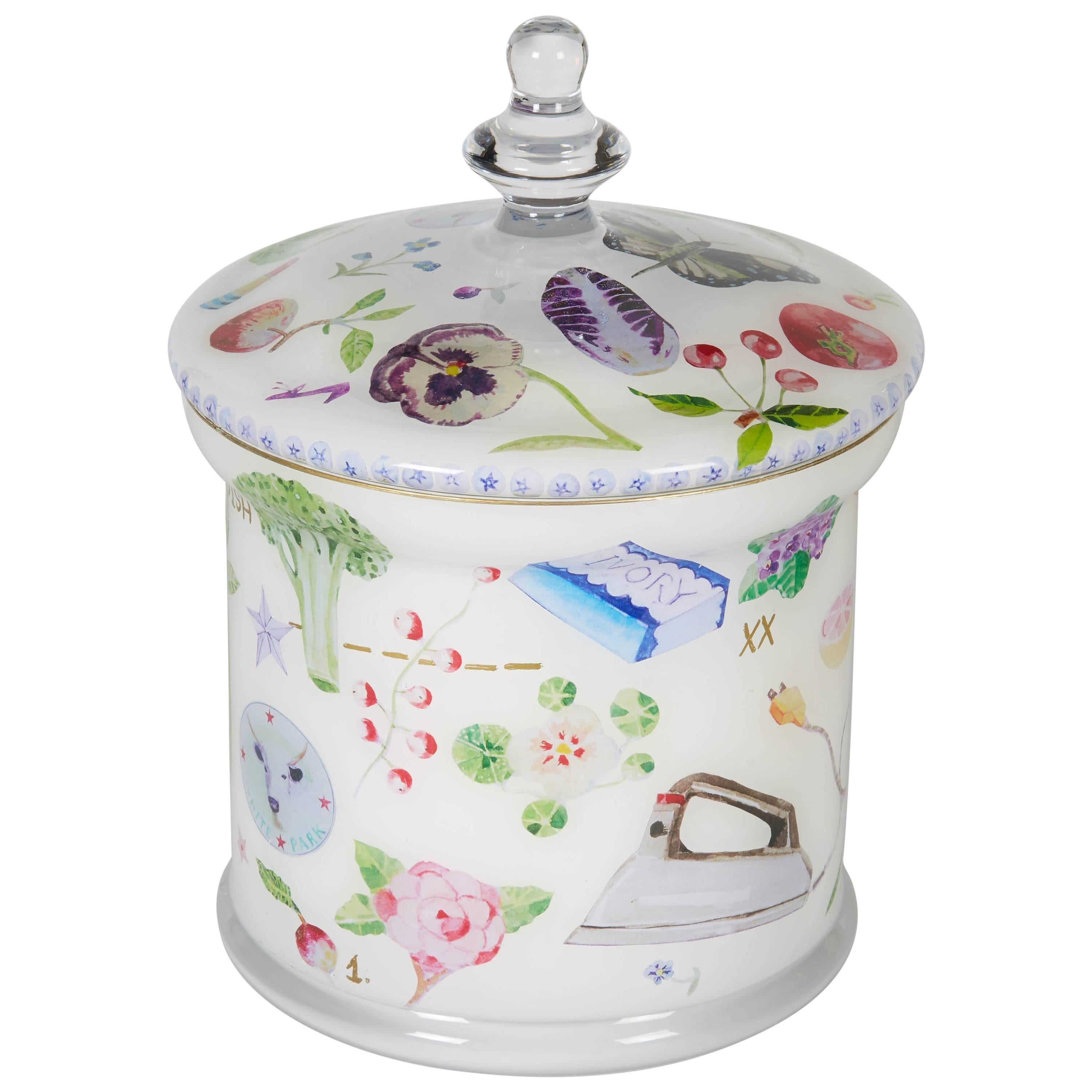 Cathy Graham Decoupage Apothecary Jar For Sale