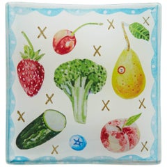 Used Cathy Graham Decoupage Fruit and Vegetable Small Plate