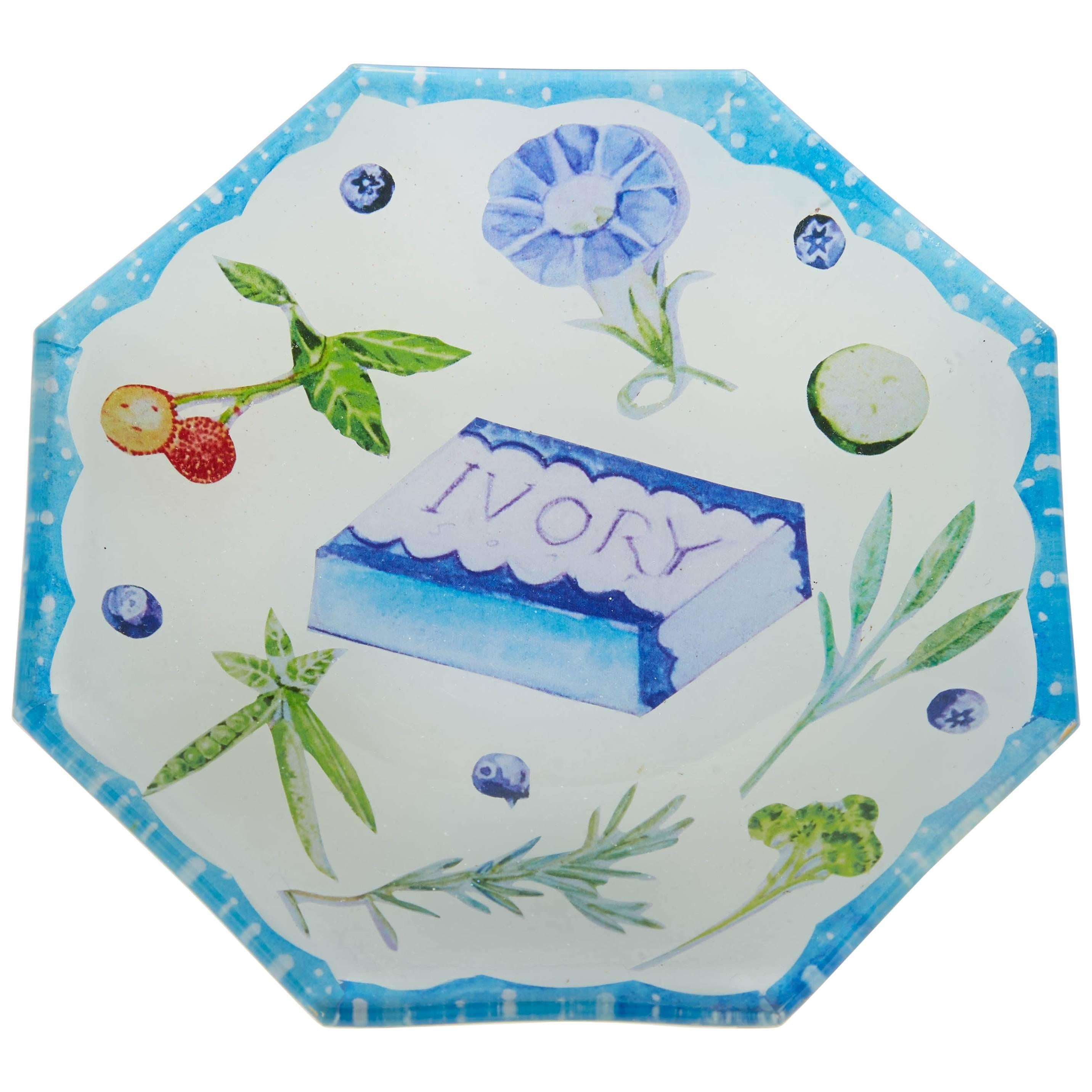 Cathy Graham Decoupage Ivory Soap Plate For Sale