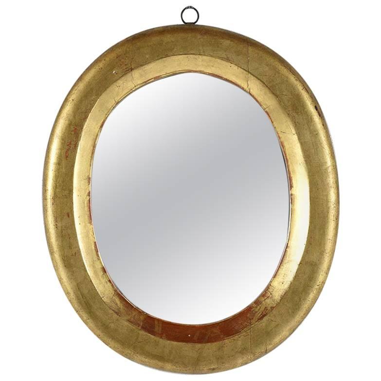 French Oval Giltwood Mirror