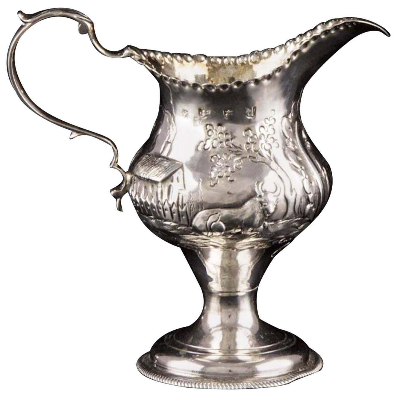 Hester Bateman George III Sterling Cream Jug, , 2.51 Troy Oz, London, 1779 For Sale