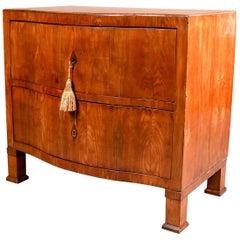 18th Century German Biedermeier Cherry Two-Drawer Swell Front Chest