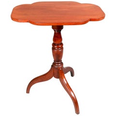 Antique Federal Mahogany Tilt-Top Spider Leg Candle Stand, 19th Century