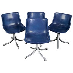 Set of Four, Mid-Century Modern Knoll School Bucket Chairs, 20th Century