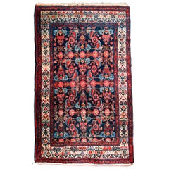 Antique Bidjar Style Herati Persian Rug, Fish Design, 19th Century Antique Bidjar Style Herati Persian Rug, Fish Design, 19th Century