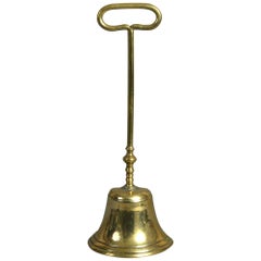 Antique 19th Century Victorian Brass Doorstop with Bell Weight